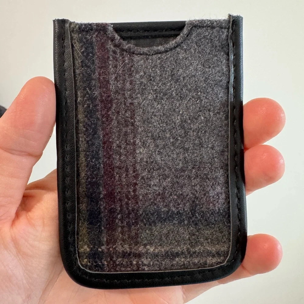 British‎ Bag Company Tweed Wool Blend Wristlet with Card Wallet